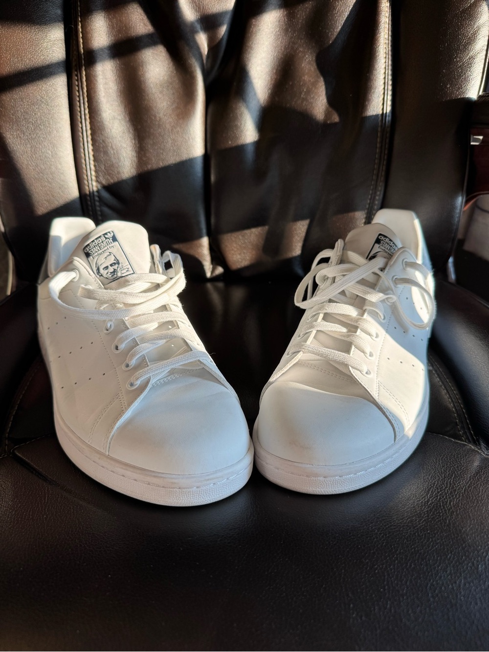 Adidas Stan Smith (White / Navy / Size 13.5)